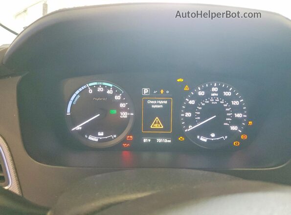 KMHE24L12HA048578 2017 HYUNDAI SONATA White Instrument cluster view