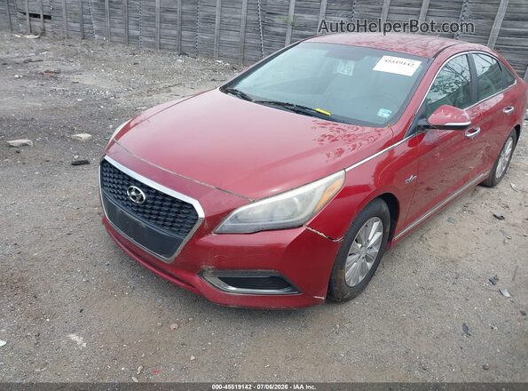 KMHE24L13GA011022 2016 HYUNDAI SONATA HYBRID Red Вид спереду