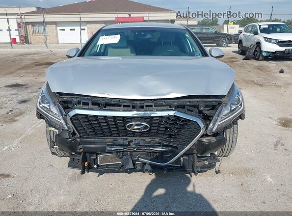 KMHE24L13GA023610 2016 HYUNDAI SONATA HYBRID Серебряный Вид задней части салона