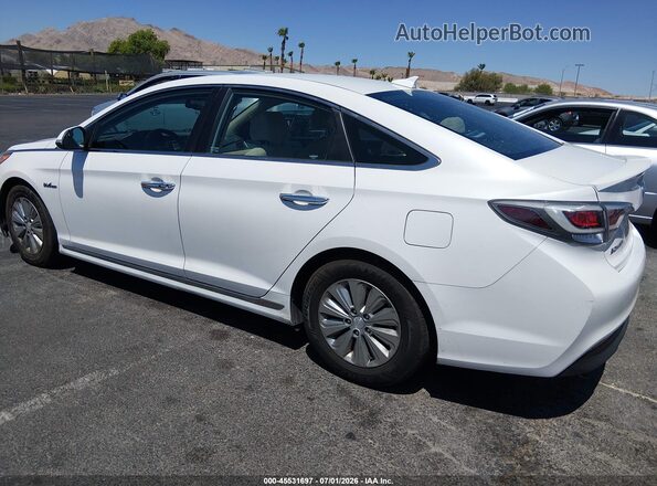KMHE24L13GA027897 2016 HYUNDAI SONATA HYBRID White Rear left