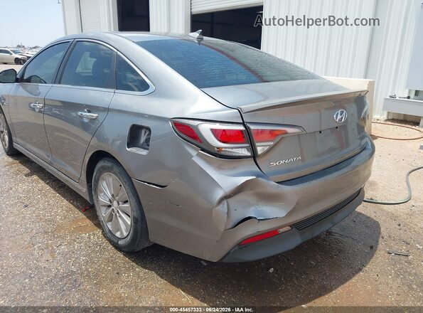 KMHE24L13HA059458 2017 HYUNDAI SONATA HYBRID Gray 