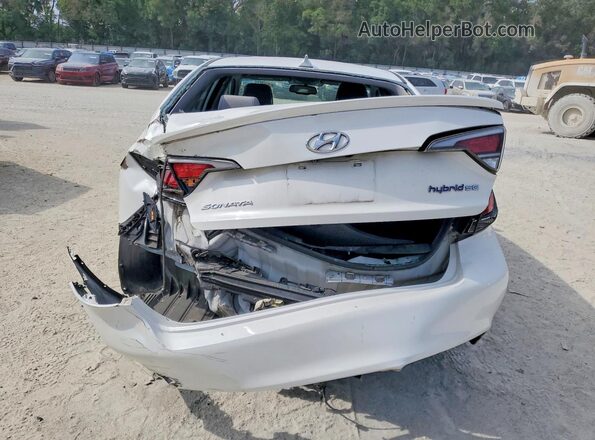 KMHE24L14HA054060 2017 HYUNDAI SONATA White უკანა ხედი