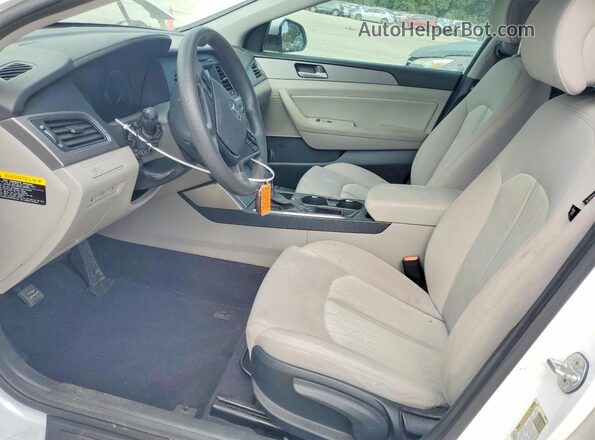 KMHE24L14HA054060 2017 HYUNDAI SONATA White წინა სალონის ხედი