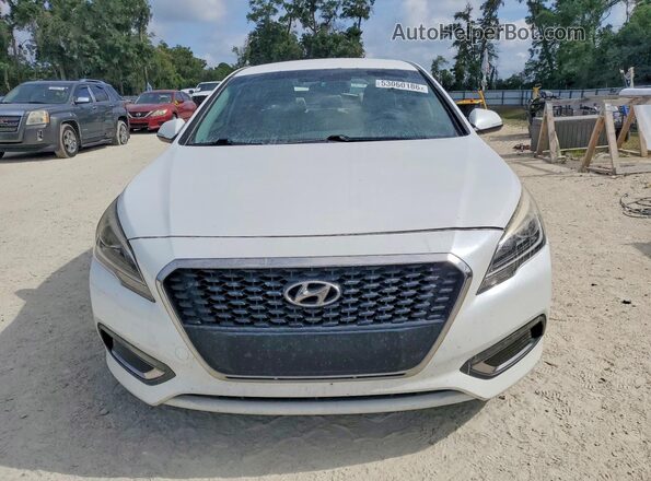 KMHE24L14HA054060 2017 HYUNDAI SONATA White წინა ხედი
