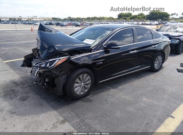 KMHE24L15GA038464 2016 HYUNDAI SONATA HYBRID Черный Передняя левая четверть