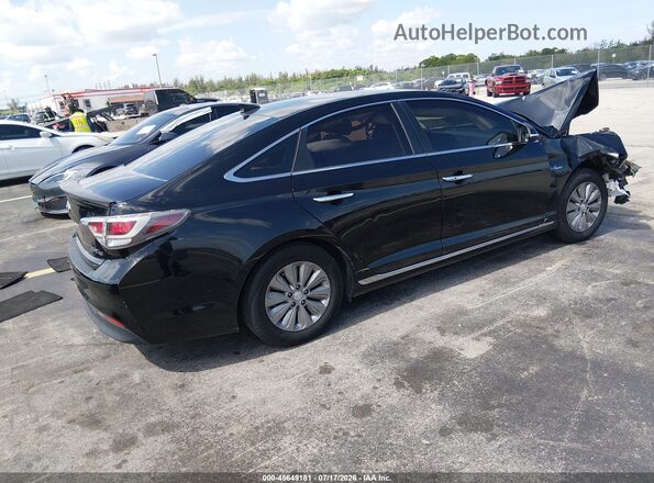 KMHE24L15GA038464 2016 HYUNDAI SONATA HYBRID Черный Задняя правая четверть