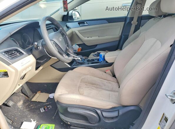 KMHE24L15HA047716 2017 HYUNDAI SONATA White წინა სალონის ხედი