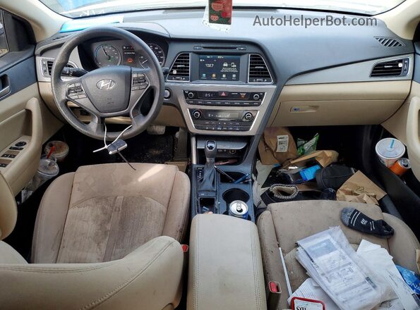 KMHE24L15HA047716 2017 HYUNDAI SONATA White წინა პანელის ხედი