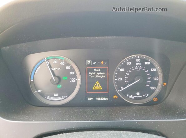 KMHE24L16GA022712 2016 HYUNDAI SONATA Белый Вид щитка приборов