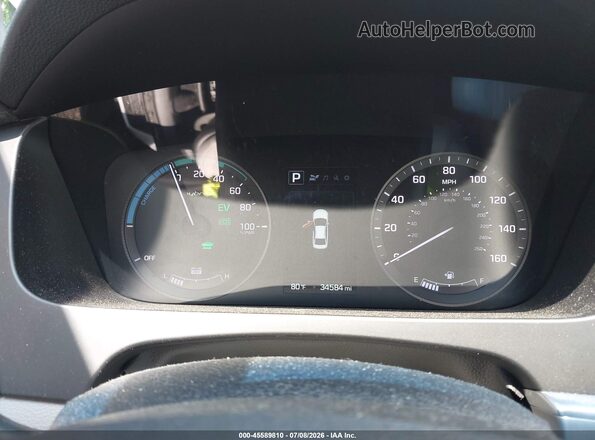 KMHE24L17HA044641 2017 HYUNDAI SONATA HYBRID White Vista de los asientos traseros