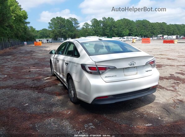 KMHE24L17HA044641 2017 HYUNDAI SONATA HYBRID White Trasero izquierdo