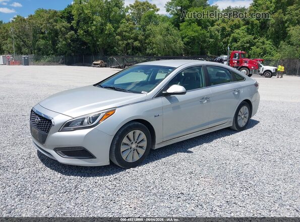 KMHE24L18GA028804 2016 HYUNDAI SONATA HYBRID Silver Передня ліва чверть