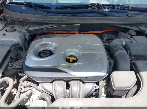 KMHE24L18GA028804 2016 HYUNDAI SONATA HYBRID Silver Вид ззаду
