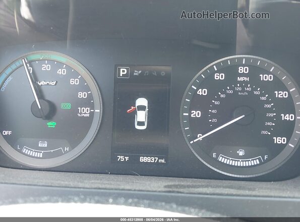 KMHE24L18GA028804 2016 HYUNDAI SONATA HYBRID Silver Вид задніх сидінь