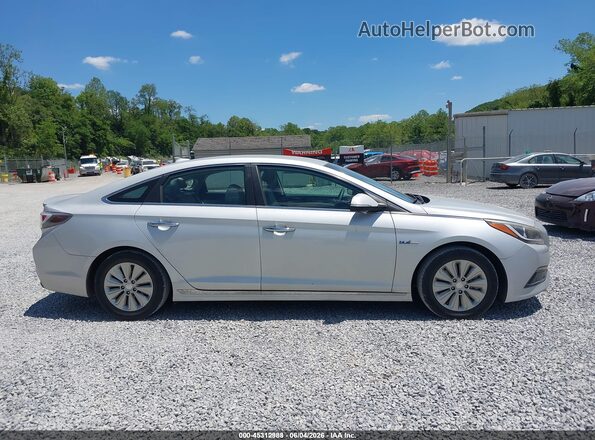 KMHE24L18GA028804 2016 HYUNDAI SONATA HYBRID Silver Вид задньої частини салону