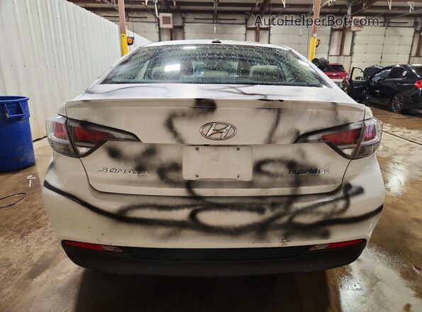 KMHE24L18HA044180 2017 HYUNDAI SONATA White Հետևի տեսք