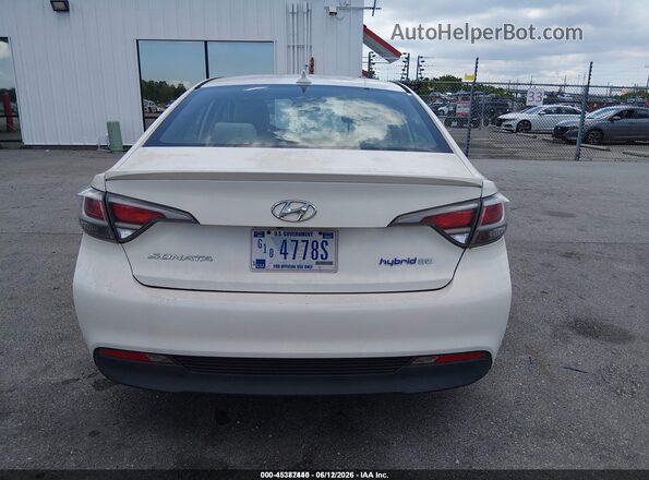 KMHE24L18HA044311 2017 HYUNDAI SONATA HYBRID White 