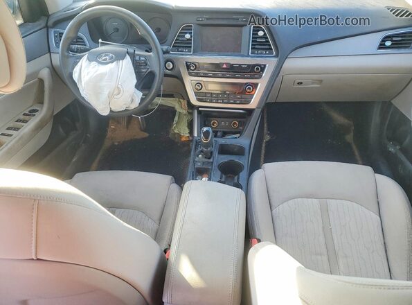 KMHE24L18HA050285 2017 HYUNDAI SONATA Gray Առջևի վահանակի տեսք