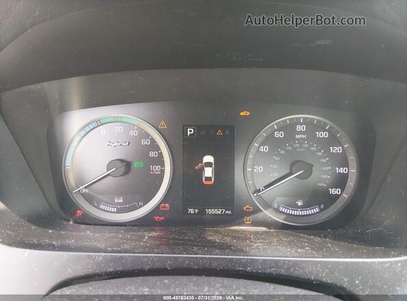 KMHE24L19GA015866 2016 HYUNDAI SONATA HYBRID Silver Vista de los asientos traseros
