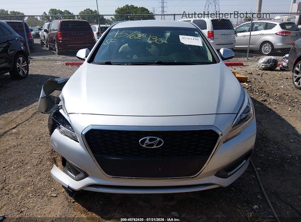 KMHE24L19GA015866 2016 HYUNDAI SONATA HYBRID Silver Vista del cuadro de instrumentos