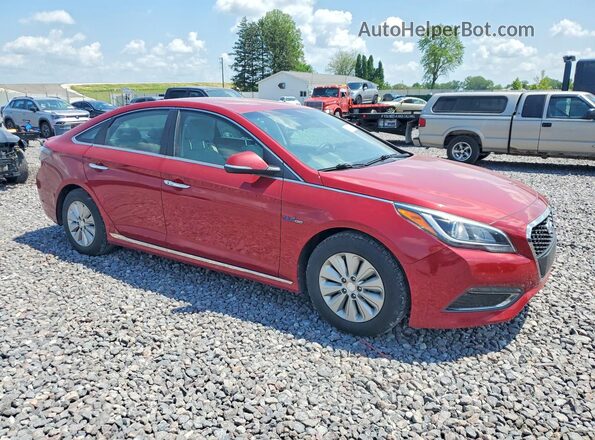 KMHE24L19GA016581 2016 HYUNDAI SONATA Red Przód prawy
