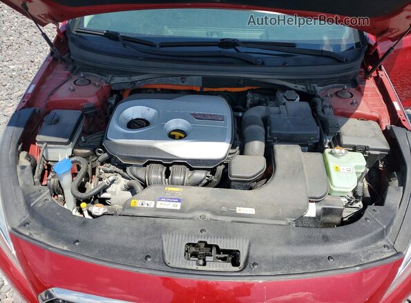 KMHE24L19GA016581 2016 HYUNDAI SONATA Red Widok wnętrza z tyłu