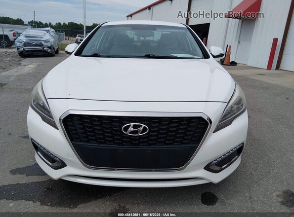 KMHE24L19GA038774 2016 HYUNDAI SONATA HYBRID White Widok zestawu wskaźników