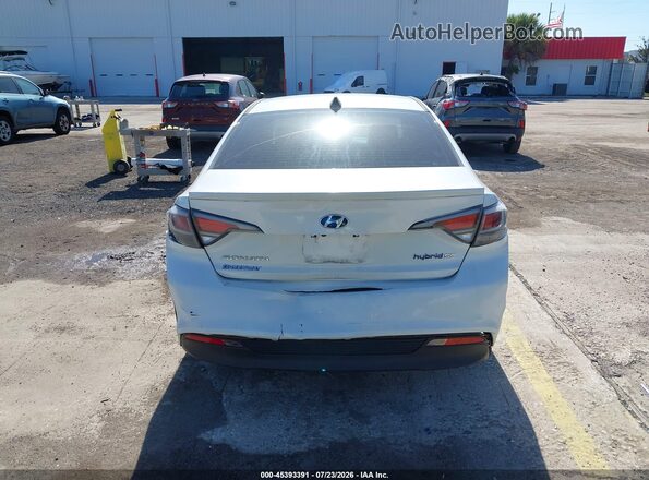 KMHE24L19HA054023 2017 HYUNDAI SONATA HYBRID White 