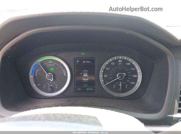 KMHE24L30JA086849 2018 HYUNDAI SONATA HYBRID Silver Widok tylnych siedzeń