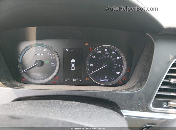 KMHE24L31HA075661 2017 HYUNDAI SONATA HYBRID Silver Widok tylnych siedzeń