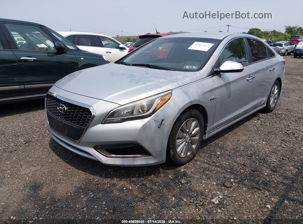 KMHE24L31HA075661 2017 HYUNDAI SONATA HYBRID Silver Przód lewy