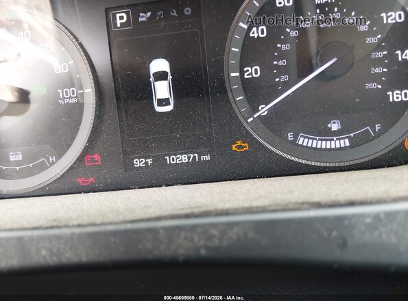 KMHE24L31HA075661 2017 HYUNDAI SONATA HYBRID Silver 