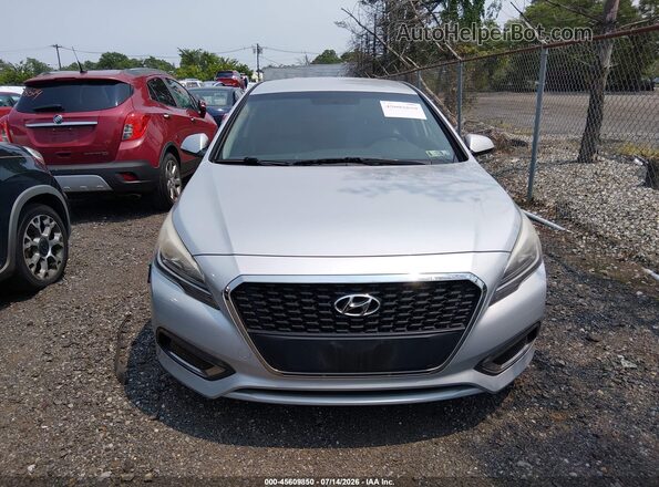 KMHE24L31HA075661 2017 HYUNDAI SONATA HYBRID Silver Widok zestawu wskaźników