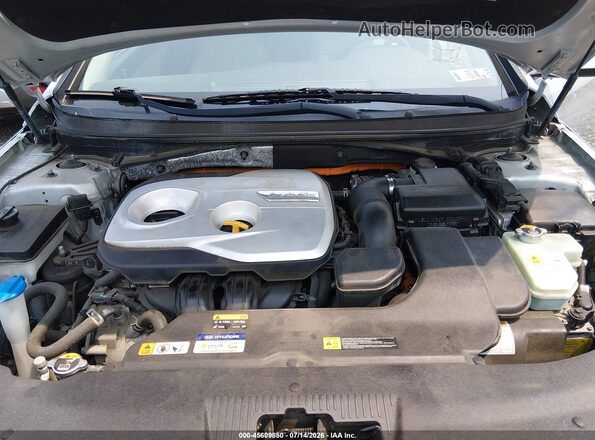 KMHE24L31HA075661 2017 HYUNDAI SONATA HYBRID Silver Widok z tyłu