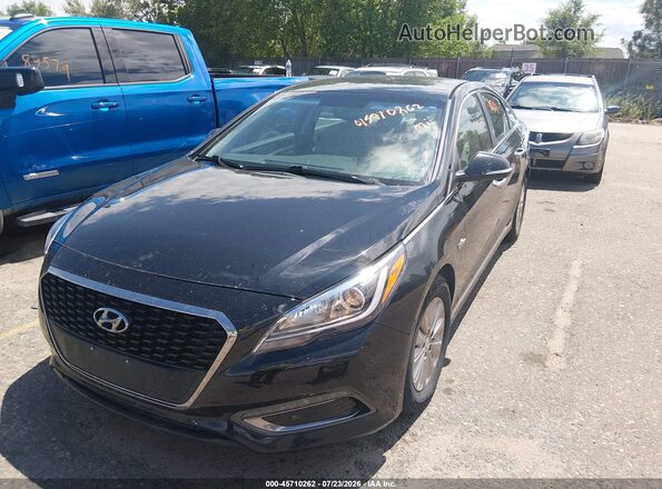 KMHE24L34HA074133 2017 HYUNDAI SONATA HYBRID Black Przód lewy