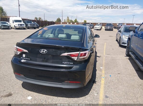 KMHE24L34HA074133 2017 HYUNDAI SONATA HYBRID Black Tył prawy