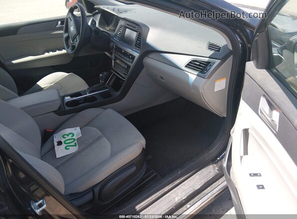 KMHE24L34HA074133 2017 HYUNDAI SONATA HYBRID Black Widok wnętrza z przodu