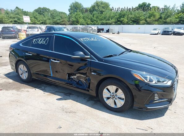 KMHE24L37KA091189 2019 HYUNDAI SONATA HYBRID Black Вид спереду