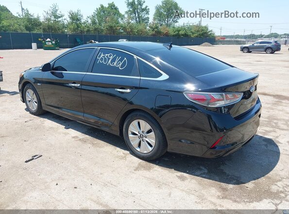KMHE24L37KA091189 2019 HYUNDAI SONATA HYBRID Black Задня ліва чверть