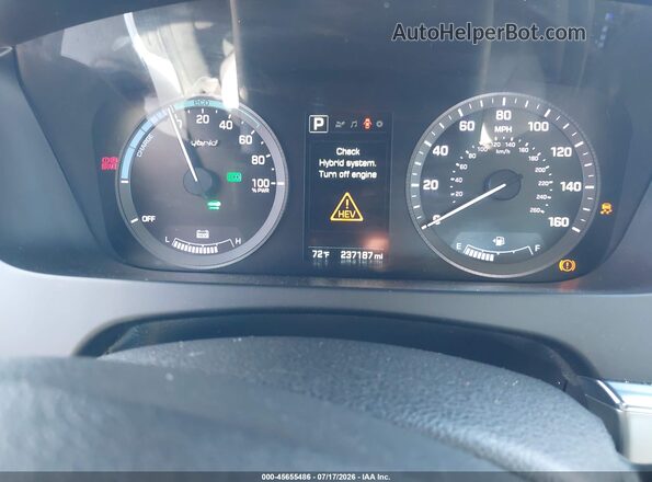 KMHE24L38HA063247 2017 HYUNDAI SONATA HYBRID White 