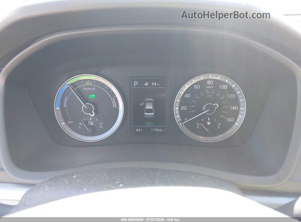 KMHE24L38JA084136 2018 HYUNDAI SONATA HYBRID Silver Widok tylnych siedzeń