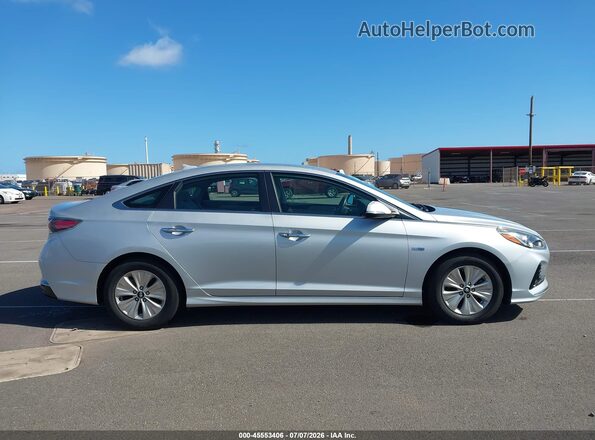 KMHE24L38JA084136 2018 HYUNDAI SONATA HYBRID Silver 