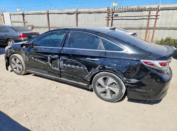 KMHE34L10GA020628 2016 HYUNDAI SONATA Черный Задняя левая четверть