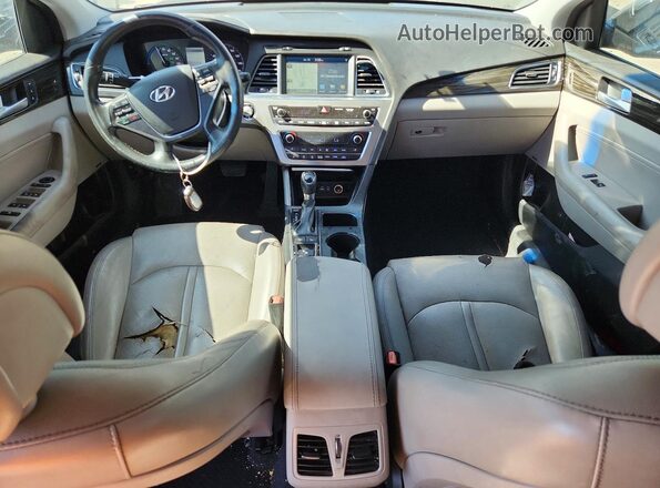 KMHE34L10GA020628 2016 HYUNDAI SONATA Черный Вид панели приборов