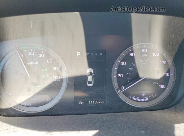 KMHE34L10HA046664 2017 HYUNDAI SONATA Silver Вид щитка приладів