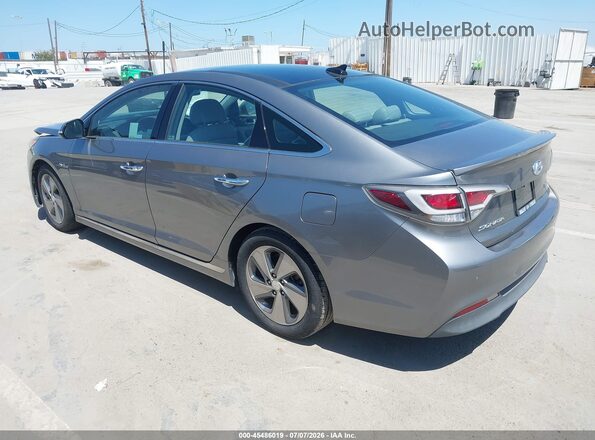 KMHE34L11HA056569 2017 HYUNDAI SONATA HYBRID Silver Trasero izquierdo