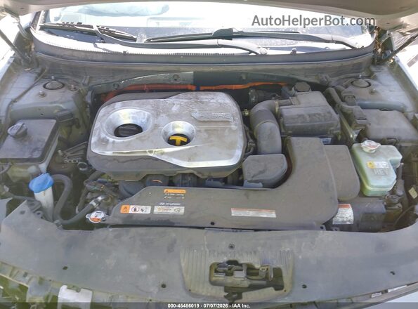 KMHE34L11HA056569 2017 HYUNDAI SONATA HYBRID Silver Vista trasera