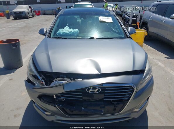 KMHE34L11HA056569 2017 HYUNDAI SONATA HYBRID Silver Vista del cuadro de instrumentos