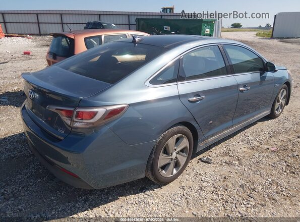 KMHE34L12GA008240 2016 HYUNDAI SONATA HYBRID Teal Հետևի աջ