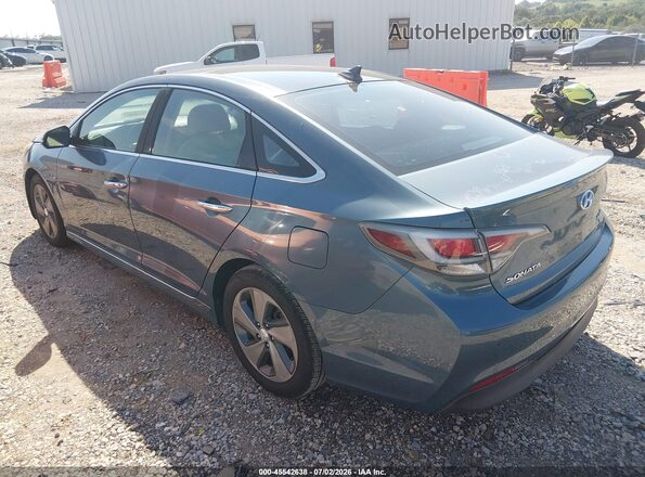 KMHE34L12GA008240 2016 HYUNDAI SONATA HYBRID Teal Հետևի ձախ